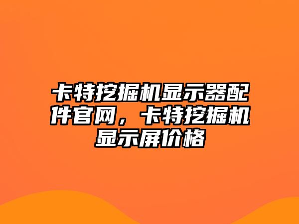 卡特挖掘機顯示器配件官網(wǎng)，卡特挖掘機顯示屏價格