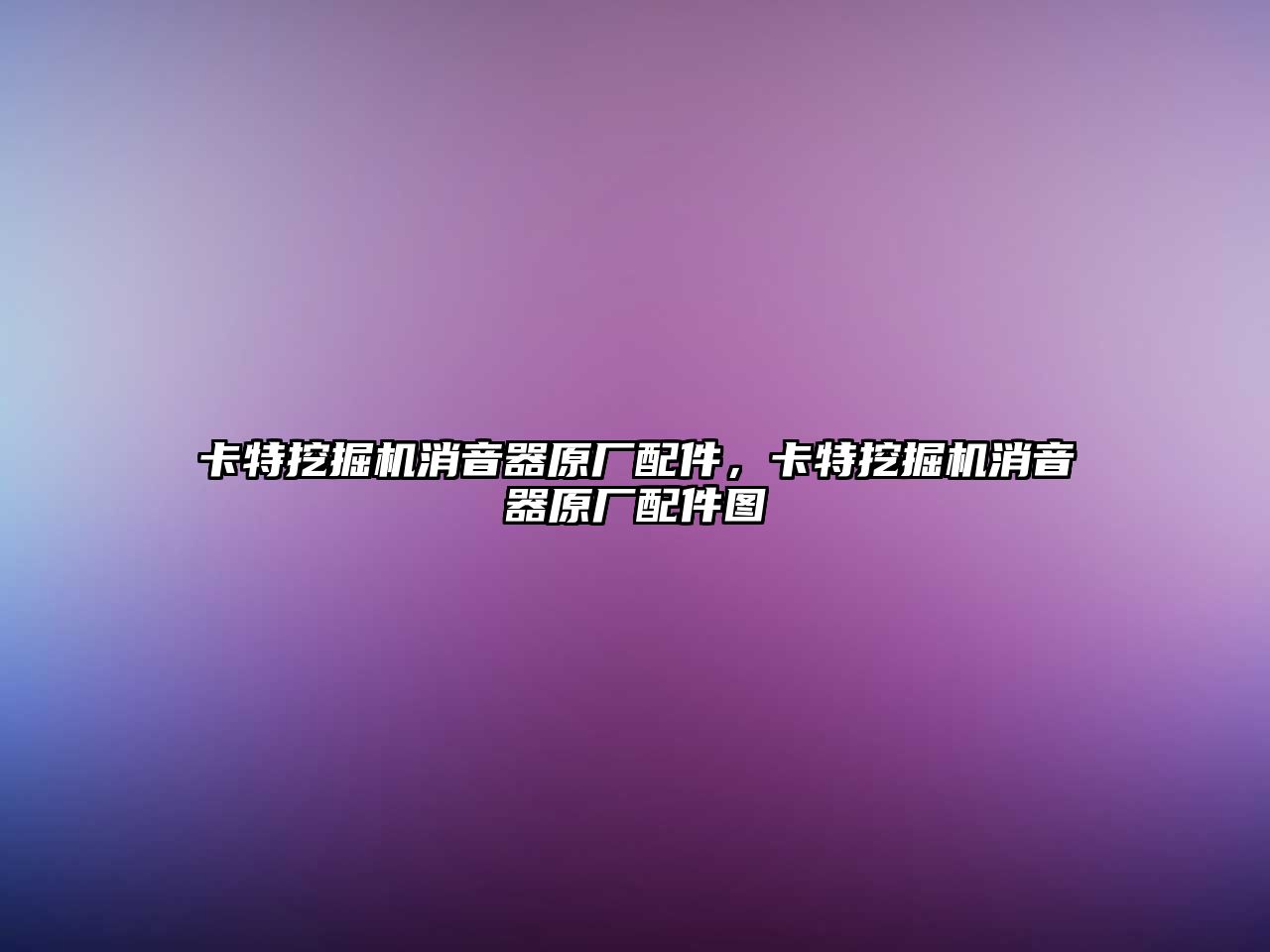 卡特挖掘機消音器原廠配件，卡特挖掘機消音器原廠配件圖