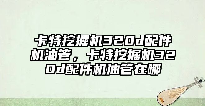 卡特挖掘機320d配件機油管，卡特挖掘機320d配件機油管在哪