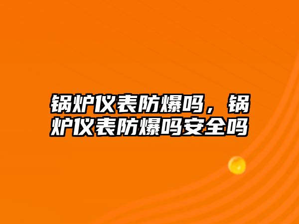 鍋爐儀表防爆嗎，鍋爐儀表防爆嗎安全嗎