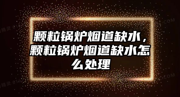 顆粒鍋爐煙道缺水，顆粒鍋爐煙道缺水怎么處理