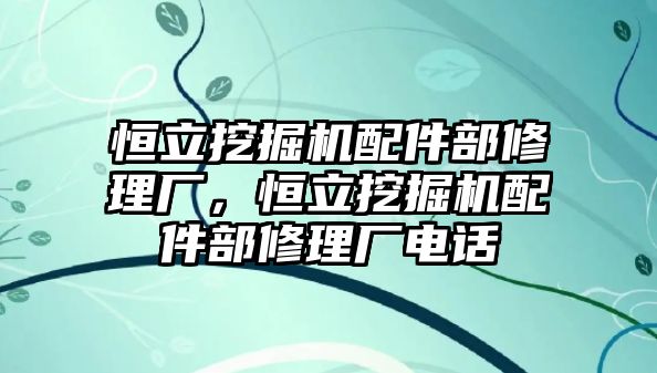 恒立挖掘機(jī)配件部修理廠，恒立挖掘機(jī)配件部修理廠電話