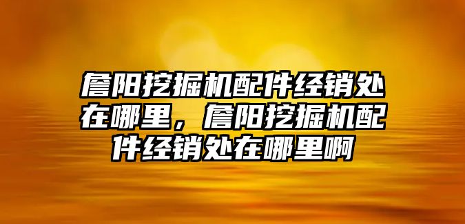 詹陽挖掘機配件經(jīng)銷處在哪里，詹陽挖掘機配件經(jīng)銷處在哪里啊