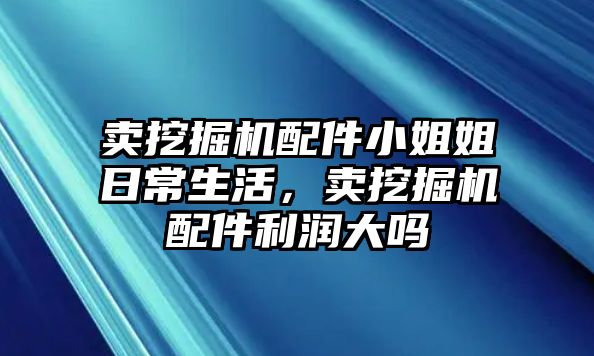 賣挖掘機(jī)配件小姐姐日常生活，賣挖掘機(jī)配件利潤大嗎