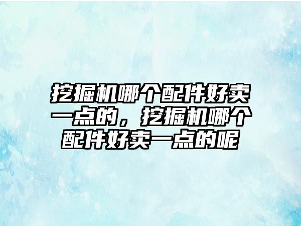 挖掘機哪個配件好賣一點的，挖掘機哪個配件好賣一點的呢