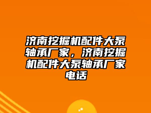 濟南挖掘機配件大泵軸承廠家，濟南挖掘機配件大泵軸承廠家電話