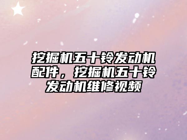 挖掘機五十鈴發(fā)動機配件，挖掘機五十鈴發(fā)動機維修視頻