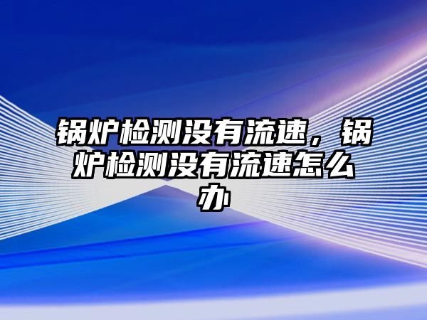 鍋爐檢測(cè)沒(méi)有流速，鍋爐檢測(cè)沒(méi)有流速怎么辦