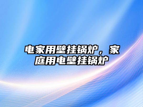 電家用壁掛鍋爐，家庭用電壁掛鍋爐