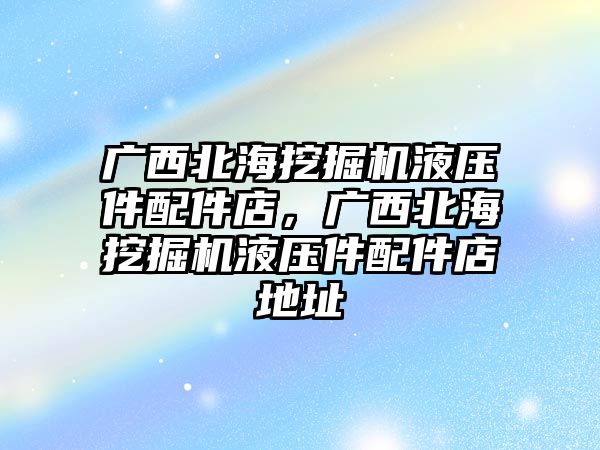 廣西北海挖掘機液壓件配件店，廣西北海挖掘機液壓件配件店地址