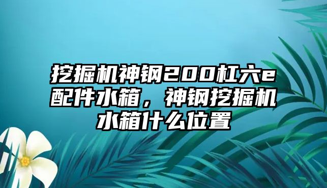 挖掘機(jī)神鋼200杠六e配件水箱，神鋼挖掘機(jī)水箱什么位置