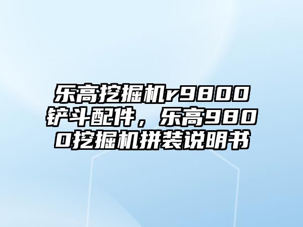 樂高挖掘機r9800鏟斗配件，樂高9800挖掘機拼裝說明書