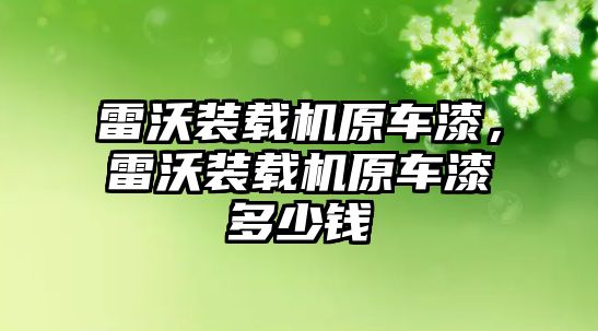 雷沃裝載機原車漆，雷沃裝載機原車漆多少錢