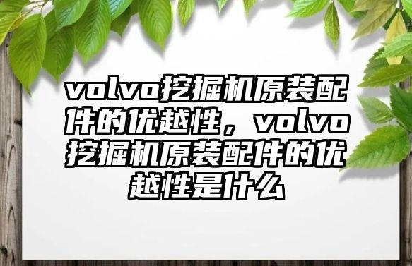 volvo挖掘機(jī)原裝配件的優(yōu)越性，volvo挖掘機(jī)原裝配件的優(yōu)越性是什么