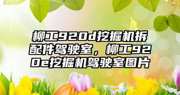 柳工920d挖掘機拆配件駕駛室，柳工920e挖掘機駕駛室圖片