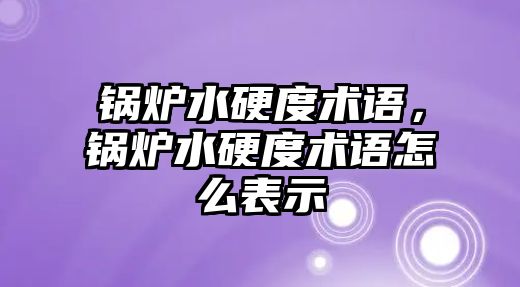 鍋爐水硬度術(shù)語，鍋爐水硬度術(shù)語怎么表示