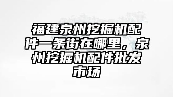 福建泉州挖掘機配件一條街在哪里，泉州挖掘機配件批發(fā)市場