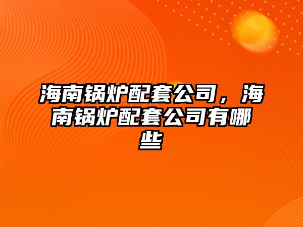 海南鍋爐配套公司，海南鍋爐配套公司有哪些