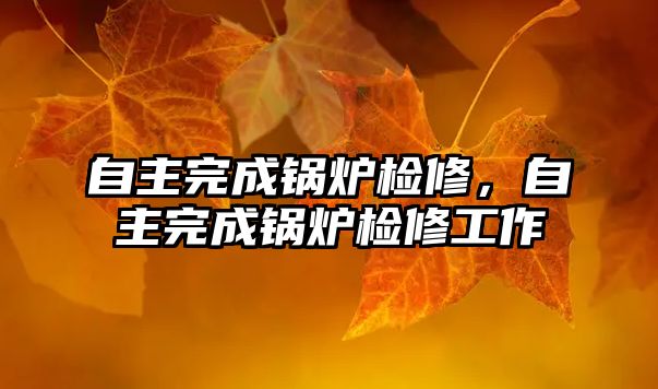 自主完成鍋爐檢修，自主完成鍋爐檢修工作