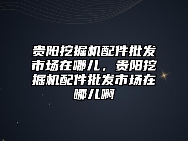 貴陽挖掘機配件批發(fā)市場在哪兒，貴陽挖掘機配件批發(fā)市場在哪兒啊