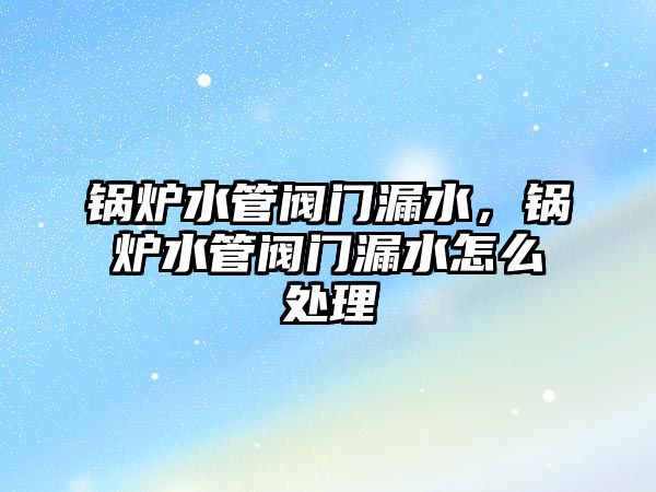 鍋爐水管閥門漏水，鍋爐水管閥門漏水怎么處理