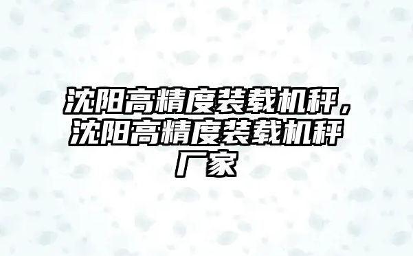 沈陽高精度裝載機秤，沈陽高精度裝載機秤廠家