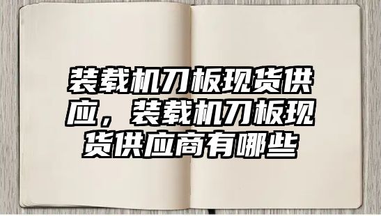 裝載機刀板現(xiàn)貨供應，裝載機刀板現(xiàn)貨供應商有哪些