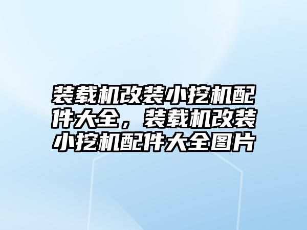 裝載機改裝小挖機配件大全，裝載機改裝小挖機配件大全圖片