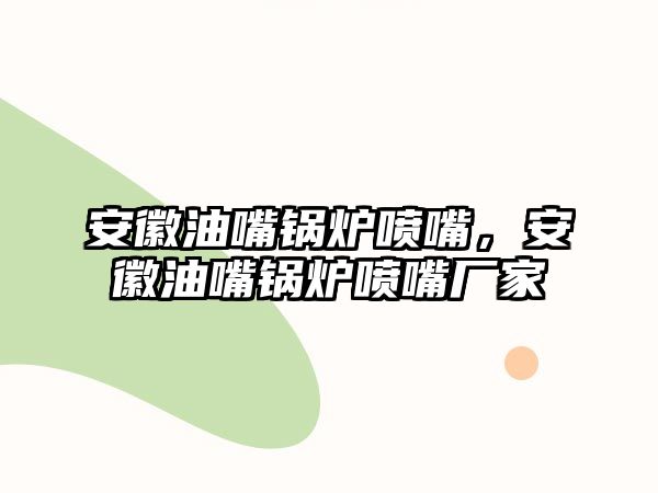 安徽油嘴鍋爐噴嘴，安徽油嘴鍋爐噴嘴廠家