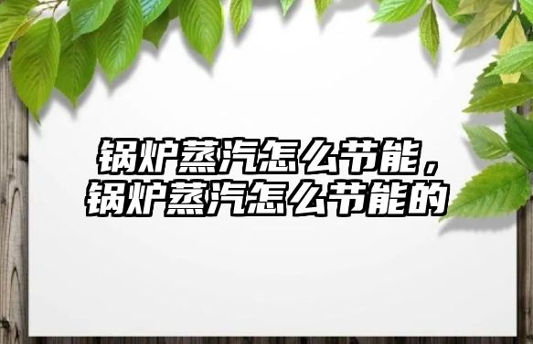 鍋爐蒸汽怎么節(jié)能，鍋爐蒸汽怎么節(jié)能的