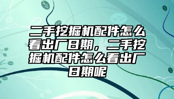 二手挖掘機配件怎么看出廠日期，二手挖掘機配件怎么看出廠日期呢