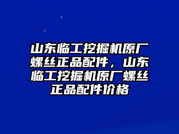 山東臨工挖掘機原廠螺絲正品配件，山東臨工挖掘機原廠螺絲正品配件價格