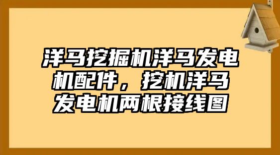 洋馬挖掘機洋馬發(fā)電機配件，挖機洋馬發(fā)電機兩根接線圖