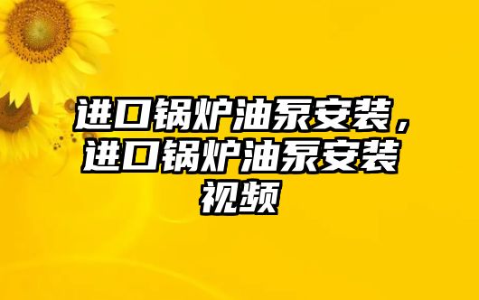 進口鍋爐油泵安裝，進口鍋爐油泵安裝視頻