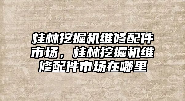 桂林挖掘機(jī)維修配件市場，桂林挖掘機(jī)維修配件市場在哪里