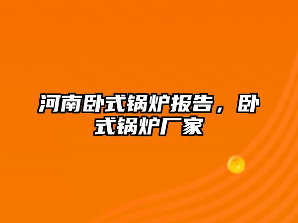 河南臥式鍋爐報(bào)告，臥式鍋爐廠家