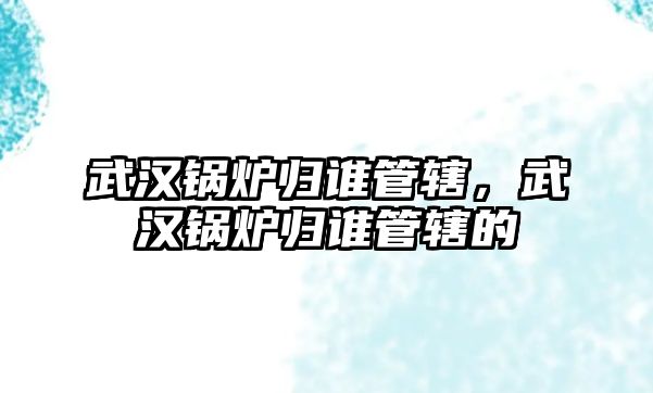 武漢鍋爐歸誰管轄，武漢鍋爐歸誰管轄的