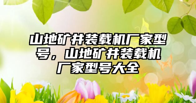 山地礦井裝載機(jī)廠家型號(hào)，山地礦井裝載機(jī)廠家型號(hào)大全