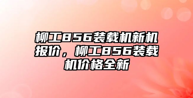 柳工856裝載機(jī)新機(jī)報價，柳工856裝載機(jī)價格全新