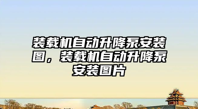 裝載機自動升降泵安裝圖，裝載機自動升降泵安裝圖片