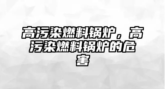 高污染燃料鍋爐，高污染燃料鍋爐的危害